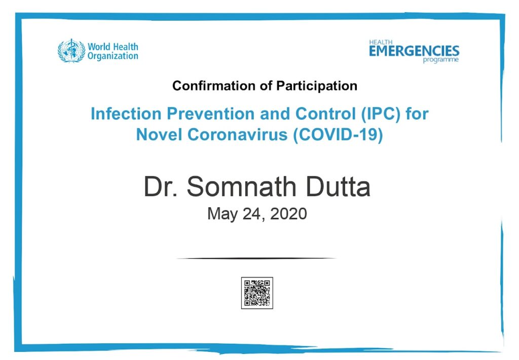 WHO-Certified Training in Infection Prevention and Control (COVID-19)